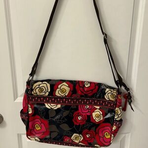FOSSIL FLORAL SATCHEL SHOULDER BAG